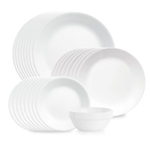 Shimmering White 32-piece Dinnerware Set. Service for 8
