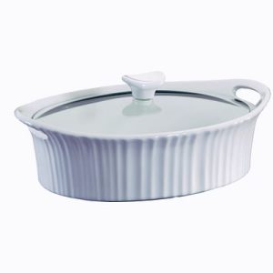 CorningWare® French White® 2.5-quart Oval Baking Dish with Lid